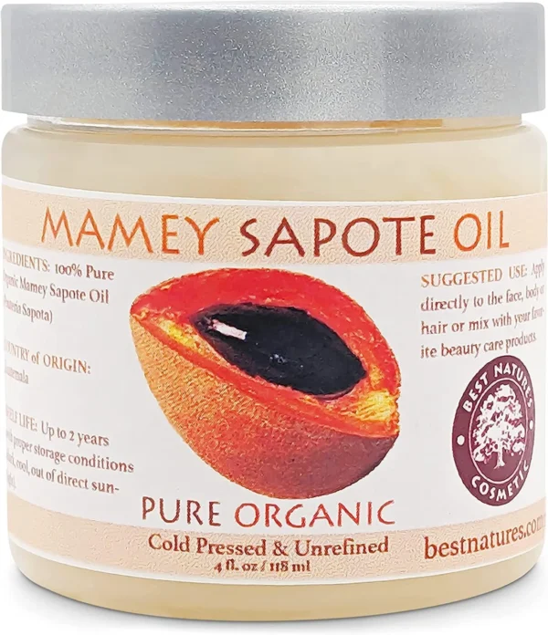 Mamey Sapote Oil Organic – revitalize dry skin and hair with deep moisture and frizz control. For curly, wavy hairs. 5 fl oz