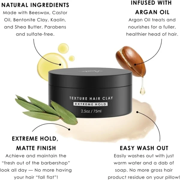 Alex Costa Hair Clay for Men - Image 2